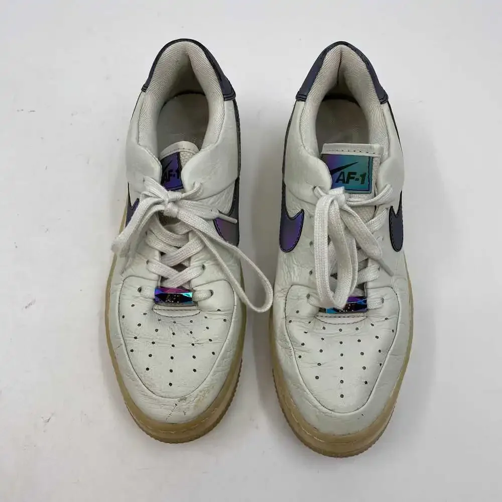 Nike Gray Iridescent Leather Sneakers | Women’s Size 8